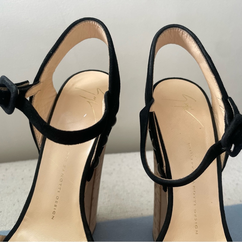 Giuseppe Zanotti (50081 ) 8.5 - Black Platform Wedge Sandals - Picture 4 of 10